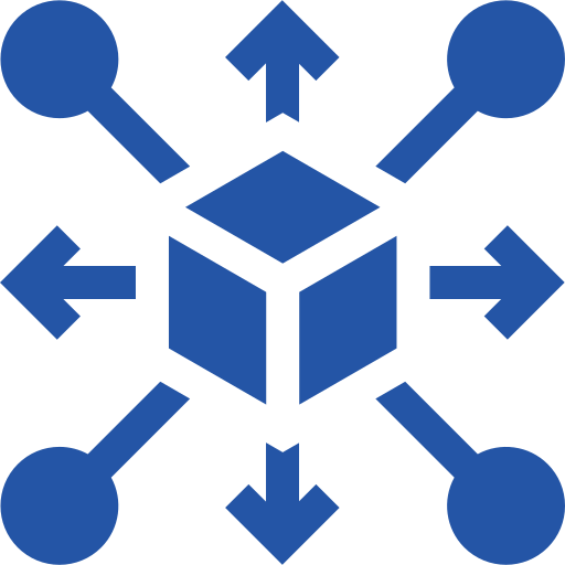 blue distribution icon